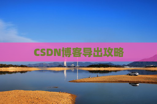 CSDN博客导出攻略